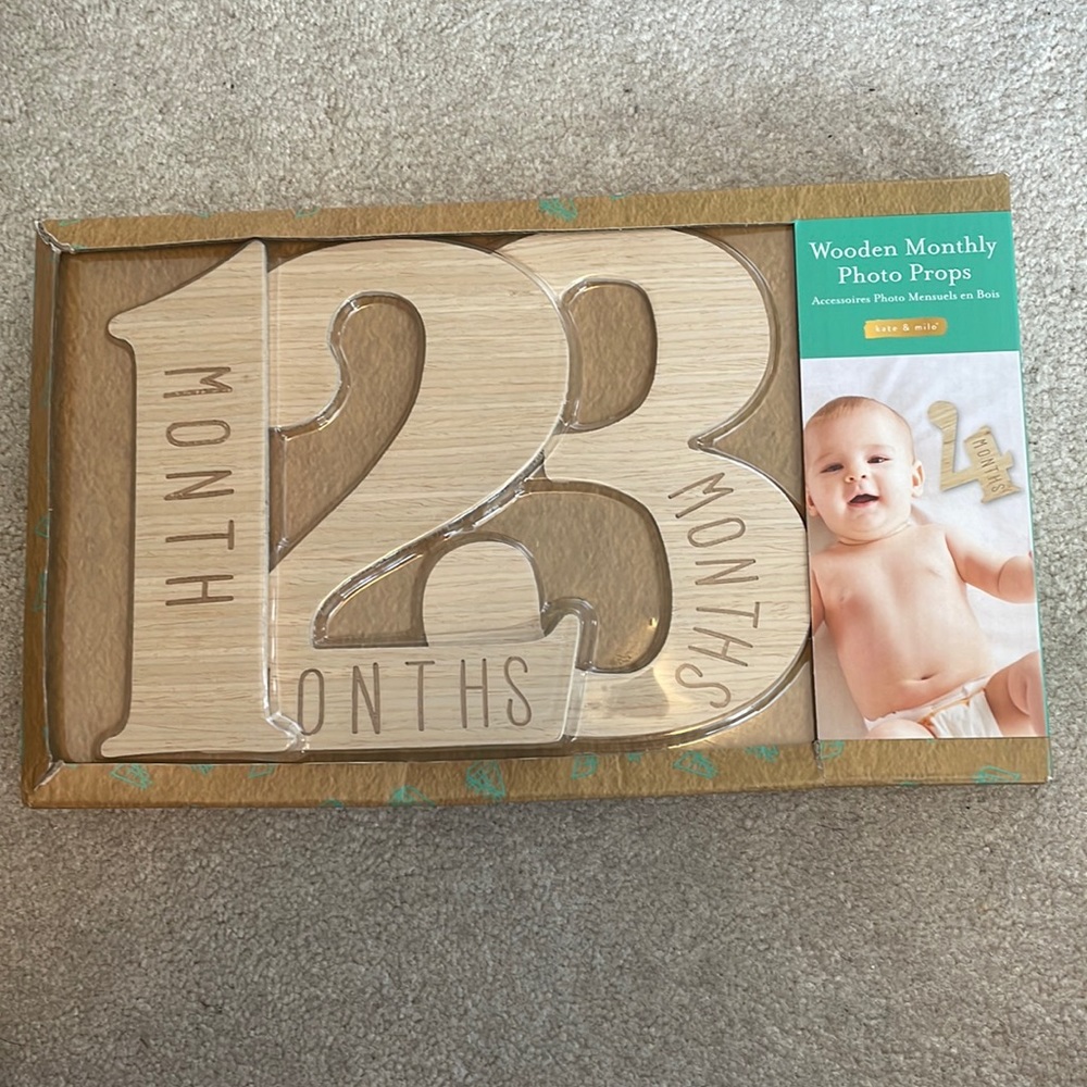 Kate & milo wooden monthly photo props-NEW